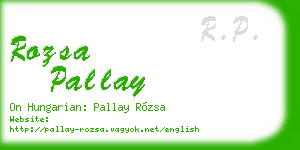 rozsa pallay business card